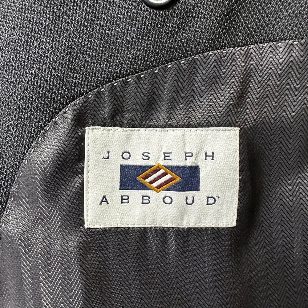 Joseph Abboud Heritage Mens 48 Reg Black Wool Blazer Sport Coat Crest Buttons